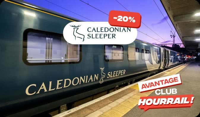 Club HOURRAIL perk: Caledonian Sleeper night train discount offer.