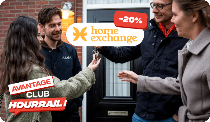 Avantage Club HOURRAIL : réduction hébergement HomeExchange.