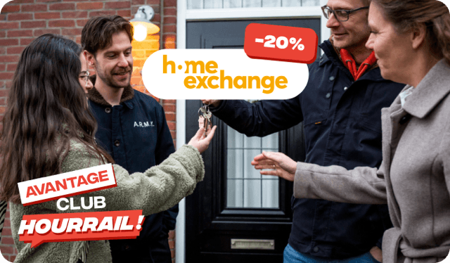 Avantage Club HOURRAIL : réduction hébergement HomeExchange.