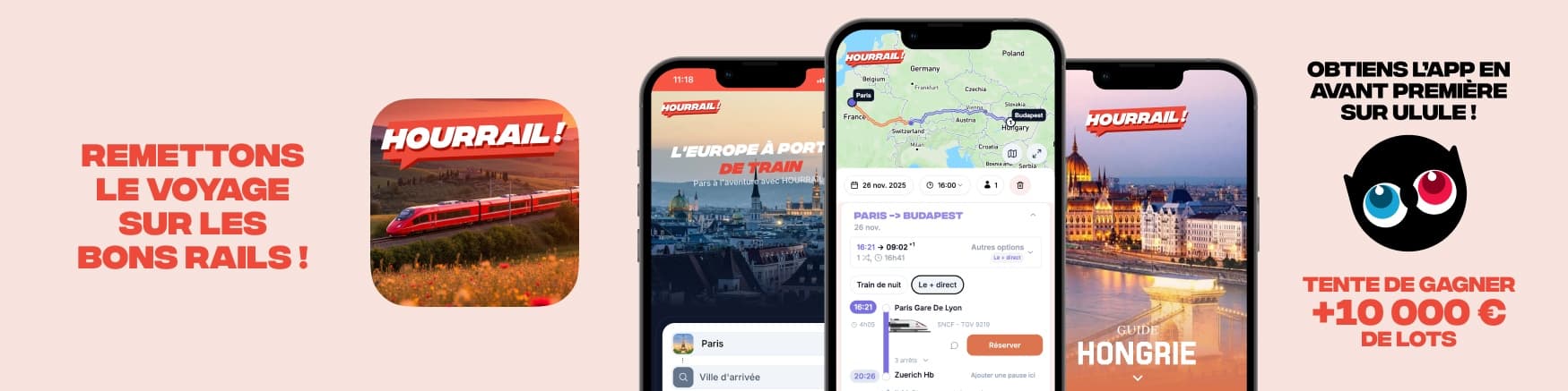 Obtenez l'app Hourrail en avant première !