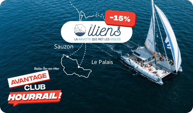 Avantage Club HOURRAIL : réduction navettes à la voile Iliens.