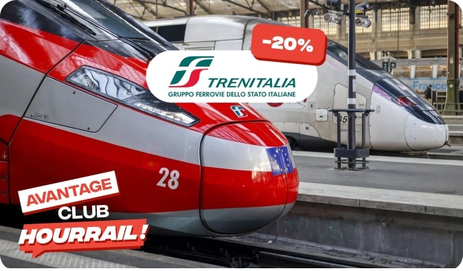 Club HOURRAIL perk: 20% off Trenitalia trains.